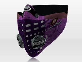 Respro® Skins™ pollution mask - HERRINGBONE Purple #matchyourstyle