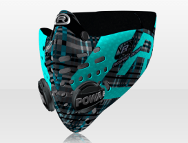 Respro® Skins™ pollution mask - TARTAN #matchyourstyle